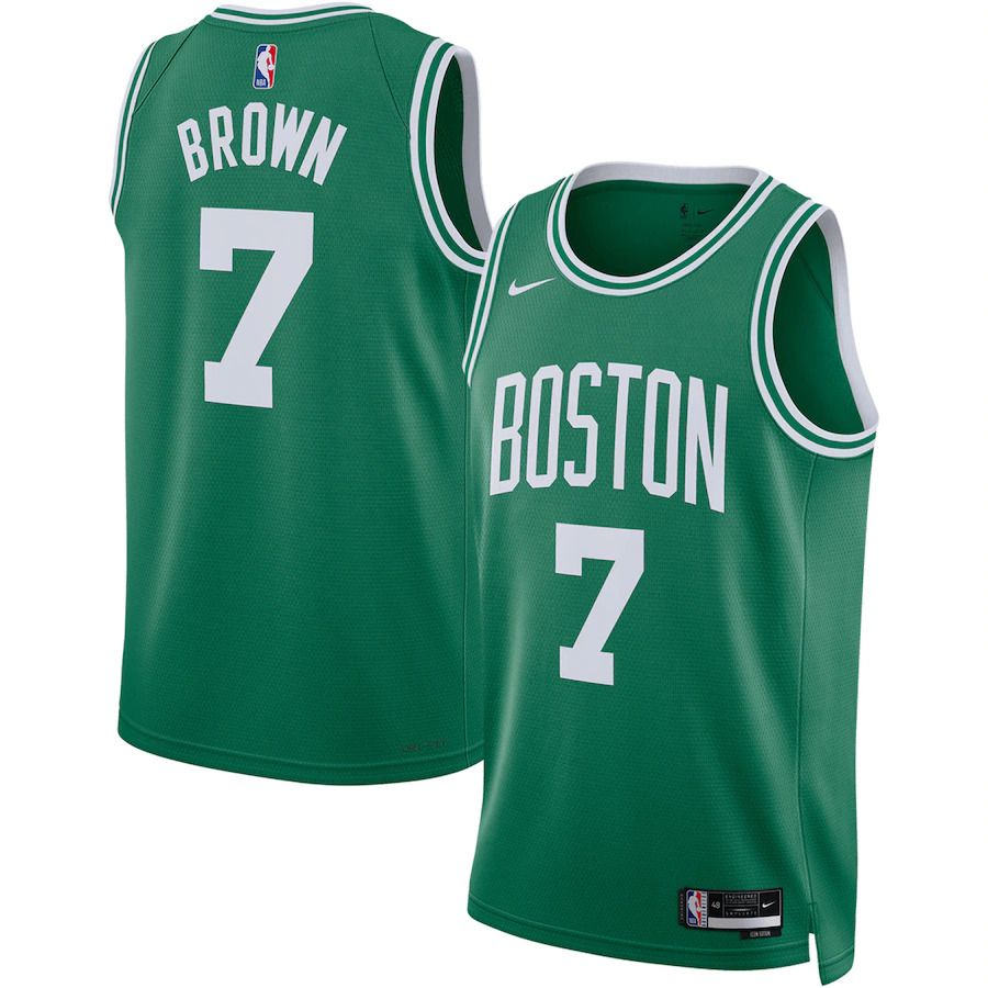 Men Boston Celtics #7 Jaylen Brown Nike Kelly Green Icon Edition 2022-23 Swingman NBA Jersey->golden state warriors->NBA Jersey